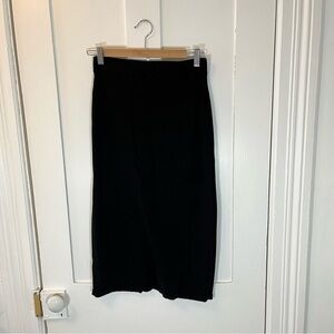 Free People skyline midi Black Ribbed Skirt